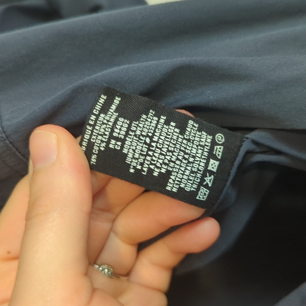 Theory Shirt Jumpsuit In Midnight Blue Color With Elastic Waist Button Front L - Picture 15 of 15